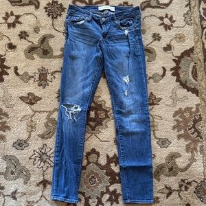 Abercrombie & Fitch Distressed Blue Skinny Jeans